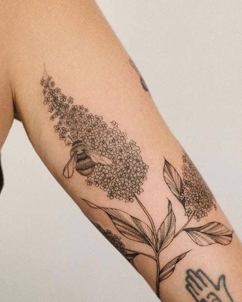 120 Pretty And Girly Half-Sleeve Tattoo Ideas For Females Delicate Sleeve Tattoo For Women Forearm, Patchwork Nature Tattoo, Floral Patchwork Sleeve Tattoo, Women’s Half Sleeve Tattoo Ideas, Upper Arm Sleeve Tattoo Women, Outer Arm Tattoos For Women, Wildflower Sleeve Tattoo, Wildflower Sleeve, Nature Sleeve Tattoo