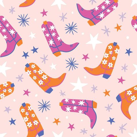 Cowboy boots pattern. Cowgirl boots background. Retro pattern. Retro background. Cute seamless pattern Boots Background, Cowboy Boots Pattern, Cute Seamless Pattern, Boots Pattern, Background Retro, Background Cute, Boots Patterns, Retro Background, The Cowboy