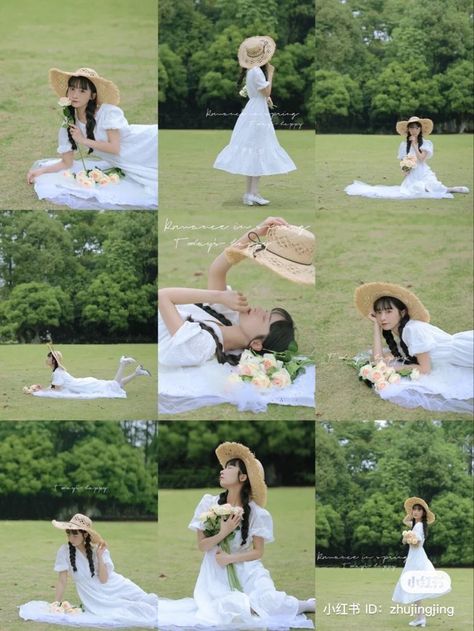 Photography Poses In Dress, Poses In Dress, Picnic Photo Shoot, Picnic Photography, Outfit Ideas For Spring, Debut Photoshoot, Trendy Outfit Ideas, Studio Photography Poses, Photoshoot Fashion