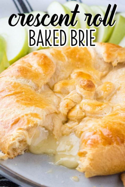 Pillsbury Brie Appetizers, Bri Cheese Recipes Baked Brie Crescent Rolls, Baked Brie Pillsbury Crescent Rolls, Brie Cheese Crescent Rolls, Brie Crescent Roll Baked, Crescent Roll Brie Appetizer, Brie Crescent Roll Appetizers, Brie With Crescent Rolls, Baked Brie Crescent Roll