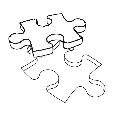 Puzzle Piece Sketch, Jigsaw Puzzle Drawing, 3d Puzzle Piece Drawing, Jigsaw Falling Into Place Tattoo, Puzzle Tattoo Design, Puzzle Piece Tattoo Design, Puzzle Pieces Drawing, Puzzle Piece Drawing, Puzzle Drawing Ideas