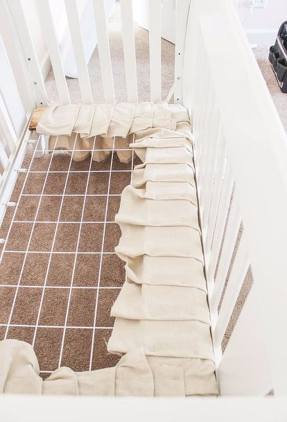 Window Boxes Diy, Diy Crib, Black Bed Linen, Stepping Stones Diy, Skirt Diy, Crib Skirt, Crib Skirts, Dust Ruffle, Diy Skirt