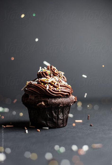 Cupcake With Sprinkles, Frost Cupcakes, Cupcake Chocolate, Cupcake Photos, Product Photography Inspiration, Cakes And Pastries, Fall Mood Board, Food Photography Inspiration, Cupcake Frosting