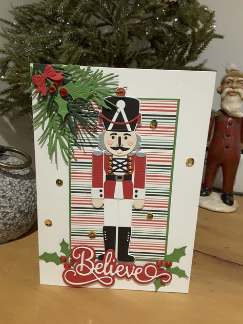 Nutcracker Christmas Cards Ideas, Nutcracker Christmas Cards Handmade, Nutcracker Cards Christmas, Nutcracker Cards, Christmas Card Homemade, Nutcracker Card, Christmas Table Scapes, Childrens Christmas Cards, Winter Cards Handmade