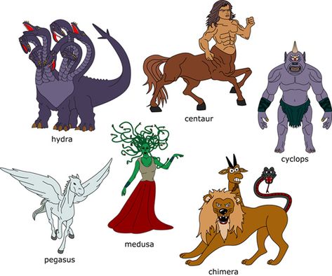 Mythology Animals Art, Mythical Creatures Greek, Greek Myth Creatures, Greek Myths Illustration, Mythical Creatures List, Greek Creatures, Mystical Creatures Mythology, Greek Mythological Creatures, Mythical Characters