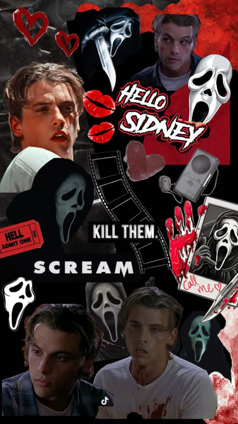 Scream 1996 Wallpaper, Slashers Wallpaper, 1996 Wallpaper, Slasher Wallpaper, Billy Loomis Ghostface, Scream Wallpapers Aesthetic, Billie Loomis, Stu Scream, Wallpaper Scream