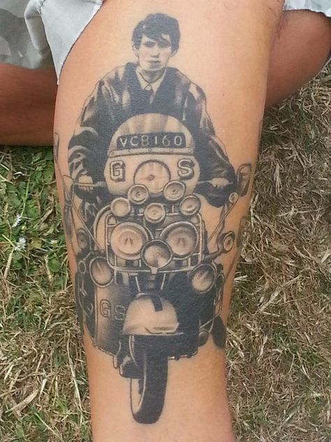 Mod Tattoo 60s, Ska Tattoo Ideas, Mod Tattoo, 50cc Motorcycle, Skinhead Tattoos, Bob Tattoo, Nautical Tattoos, Mod Culture, Tattoo Website