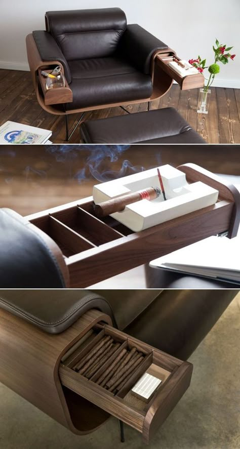 Wood Office Furniture, Koti Diy, Dekorasi Kamar Tidur, Man Cave Ideas, Cigars And Whiskey, Plywood Furniture, Whiskey Glasses, A Chair, Furniture Chair