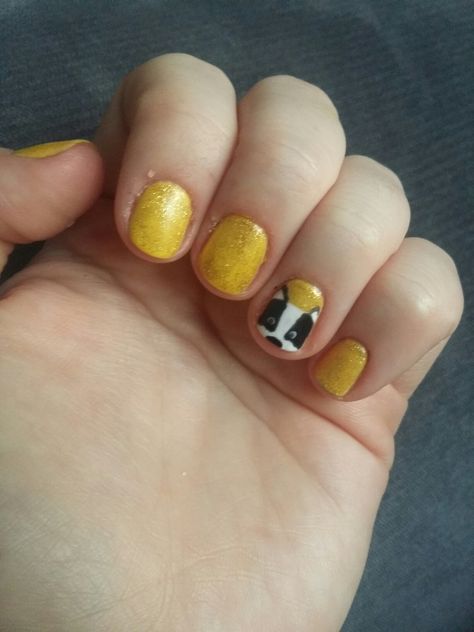 Hufflepuff Nails Simple, Hufflepuff Nail Designs, Harry Potter Nails Designs Hufflepuff, Hufflepuff Nail Art, Hufflepuff Nails, Hufflepuff Tattoo, Harry Potter Nails Designs, Potter Nails, Harry Potter Nail Art