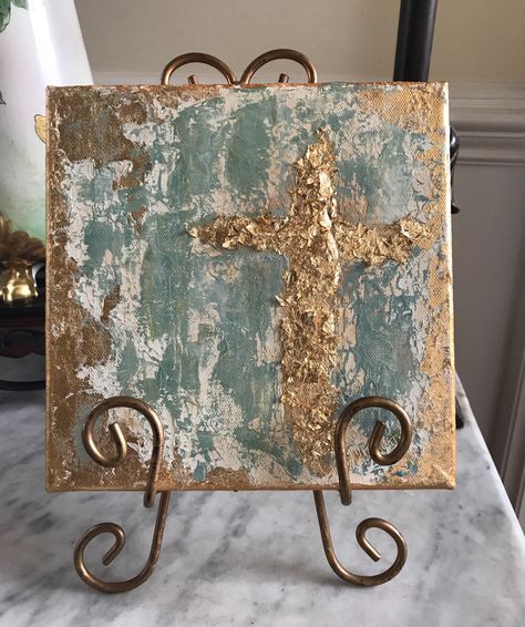 Paintings Of Crosses, Acrylic Cross Painting, Cross Paintings On Canvas, Textured Cross Painting Diy, Painting Ideas On Canvas Cross, Cross Paintings On Canvas Acrylics, Textured Cross Painting, Cross Art Painting, Old Rugged Cross Painting