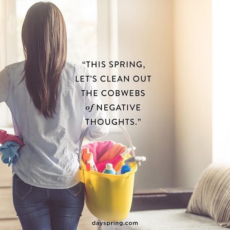 This spring, let’s clean out the cobwebs of negative thoughts. Quotes About Spring, Spring Cleaning Quotes, Spring Cleaning Guide, Women Spiritual, Cleaning Quotes, Spring Quotes, Cleaning Guide, Christian Woman, Women Of Faith