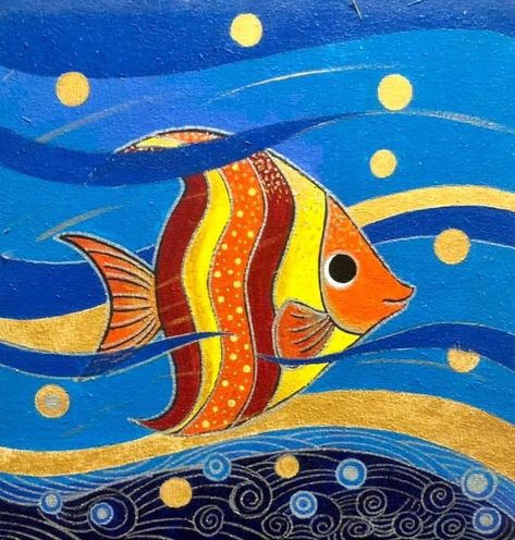 Sea Animal Paintings, Animal Paintings Easy, Africa Art Design, Oil Pastel Drawings Easy, Kids Art Galleries, Paintings Easy, Basic Painting, Easy Canvas Painting, Africa Art