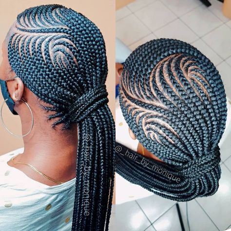 50 Prettiest Pics of Lemonade Braids for Your Next Salon Appointment Feed In Braids Ponytail, Lemonade Braids Hairstyles, Lemonade Braids, Cornrow Braids, Feed In Braids Hairstyles, African Hair Braiding Styles, Braided Cornrow Hairstyles, Braids Hairstyles Pictures, Braided Ponytail Hairstyles