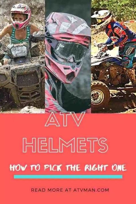 How to Choose the Best ATV Helmet? #atvlaws #atv #fourwheelers #quads #helmets Dual Sport Helmet, Atv Four Wheelers, Modular Motorcycle Helmets, Shoei Helmets, Atv Car, Motocross Riders, Atv Riding, Four Wheelers, Terrain Vehicle