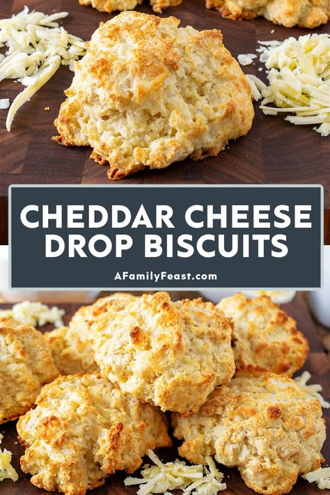 Cheddar Drop Biscuits, Cheddar Biscuit, Cheddar Cheese Recipes, Biscuits From Scratch, Baking Techniques, Future Chef, Medicine Tips, Tasty Bread Recipe, Scratch Recipes