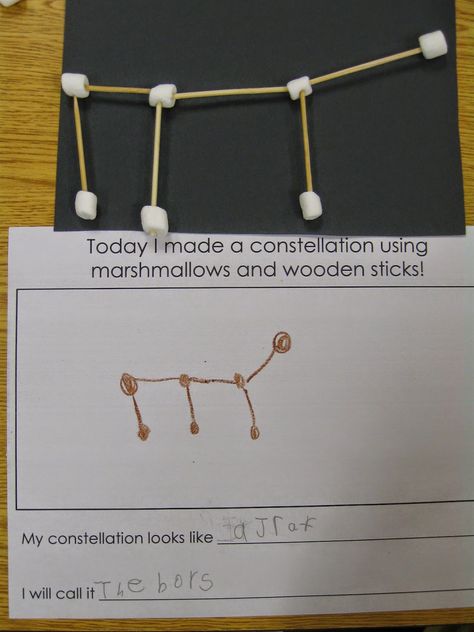 Constellation Crafts, Space Inquiry, Kindergarten Space, Constellation Craft, Solar System Unit, Space Lessons, Kindergarten Spring, Space Week, Space Unit