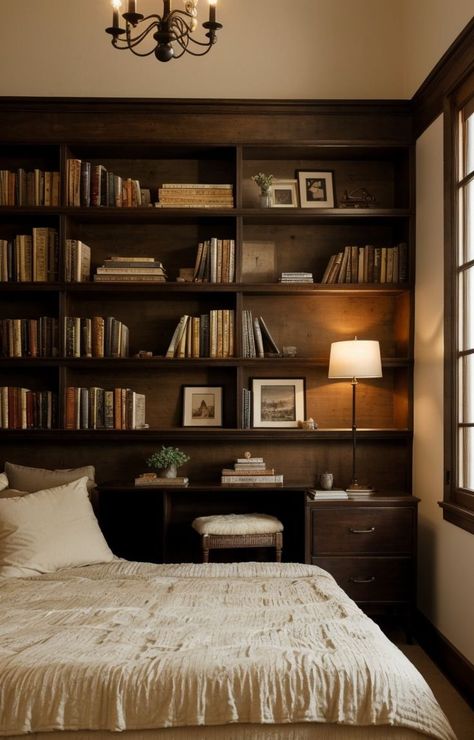 Vintage Room Ideas, Dark Academia Bedroom Ideas, Academia House, Dark Academia Bedroom, Dark Academia Interior, Academia Bedroom, Home Decoration Ideas, Vintage Room, Dream House Decor