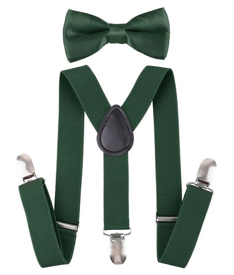 Green Suspenders, Red Suspenders, Suspenders For Kids, Ring Boy, Dance Parties, Bowtie And Suspenders, Outfits Hombre, Suspenders Set, Pre Tied Bow Tie