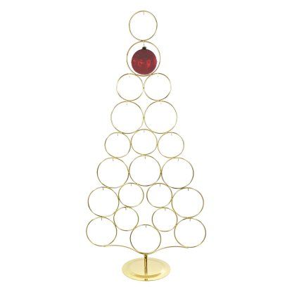 Kurt Adler 42 in. Gold Metal Tree Rack Alternative Christmas Trees, Outdoor Ornaments, Interesting Crafts, Metal Tree Art, Season Decorations, Here Comes Santa Claus, Alternative Christmas, Ornaments Tree, Decor Sculpture