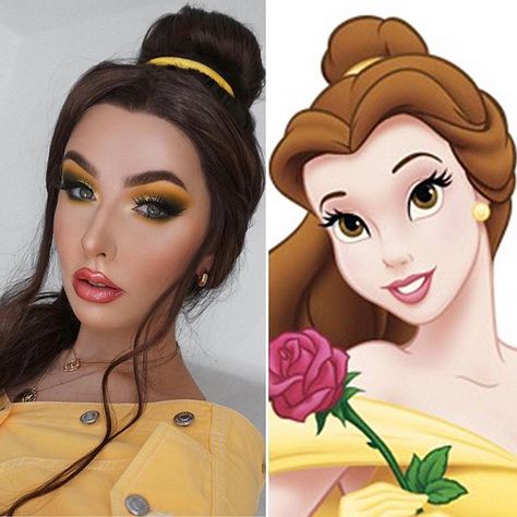 Princess Belle in 2019 vs Belle then  So Im starting my series of Disney Princesses in 2019! I want to create their modern versions!  Which one should be next?!  #princesschallenge _____ @morphebrushes x @jamescharles  @hudabeautyshop Smokey Obsessions @hudabeauty x @oliviaculpo lashes @anastasiabeverlyhills DipBrow Pomade (Medium Brown) @sephora Lip Liner 03 @fentybeauty Fu$$y Gloss Bomb _____ #disneyprincess #disney #princessbelle #makeup #makeuptutorial #hudabeauty #hudabeautylashcollab #allm Belle Makeup, Belle Halloween, Disney Princess Makeup, Huda Beauty Lashes, Disney Inspired Makeup, Sephora Lip, Beauty And Beast Wedding, Princess Makeup, Disney Makeup