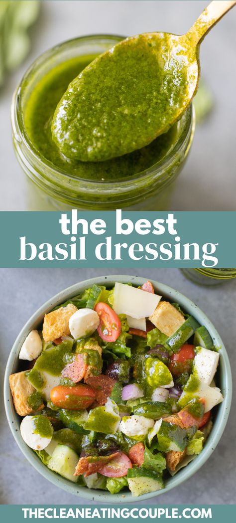 Sweet Basil Vinaigrette Dressing, Basil Recipes Salad, Basil Vinegrette Salad Dressing, Sweet Basil Dressing, Salads With Fresh Basil, Basil Salad Dressing Recipes, Basil Balsamic Vinaigrette, Vinegrette Salad Dressing, Basil Dressing Recipe