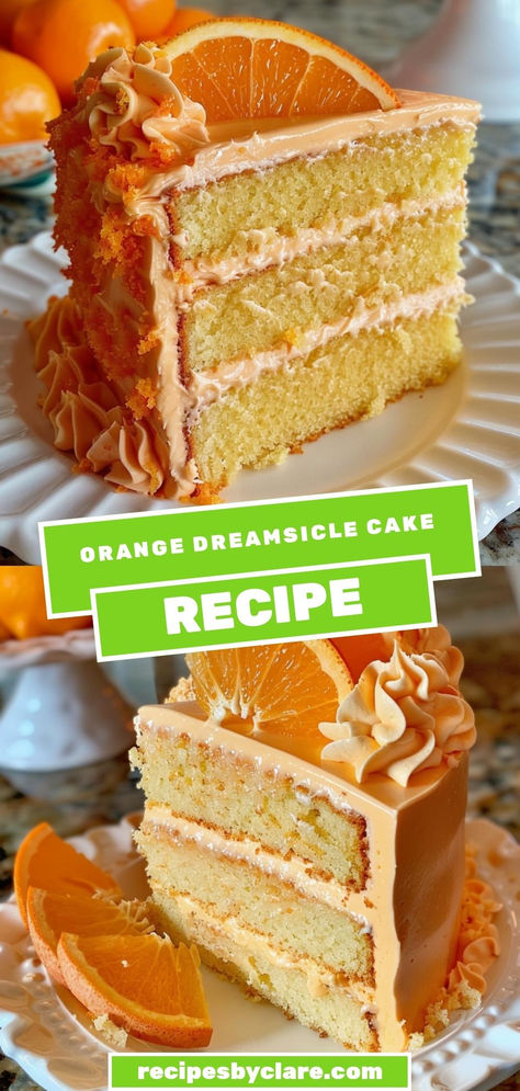 Indulge in this Creamy Orange Dreamsicle Cake, featuring layers of orange-flavored cake, creamy pineapple coconut filling, and a light whipped topping. A delicious dessert that’s perfect for any occasion!

Ingredients:

½ cup orange juice
1 oz French vanilla pudding mix
1 cup shredded coconut
Refrigerate before serving for a chilled, tropical dessert! Orange Dreamsicle Cake Recipe, Orange Dreamsicle Cake, Orange Flavoured Cake, Dreamsicle Cake, Orange Filling, Coconut Filling, Tropical Desserts, Orange Jello, Orange Dreamsicle