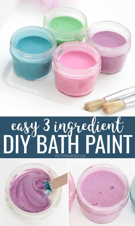 Diy Bath Paint, Paint For Kids, Bath Paint, Toddler Bath, Homemade Bath, Hand Prints, Parenting Ideas, Paint Diy, Bath Time Fun