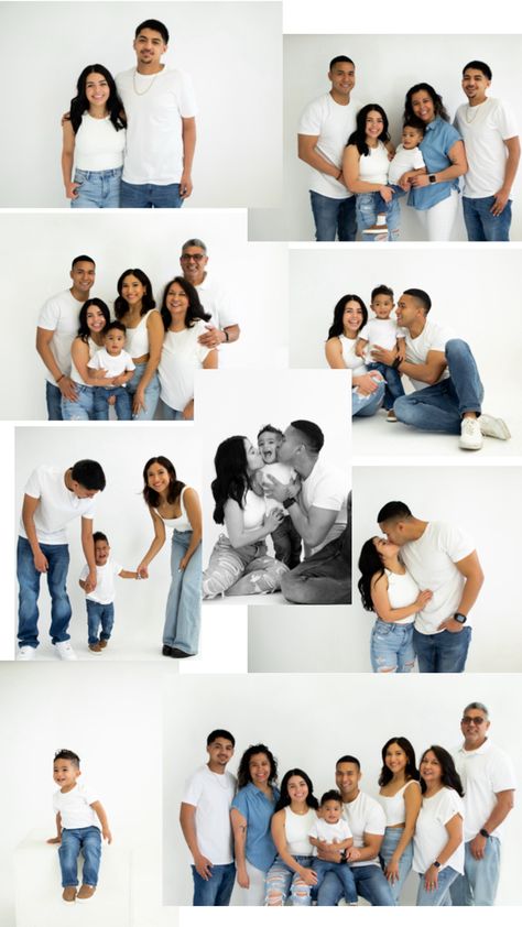 Cute, simple, classic, denim and white photos Family Reunion Cruise, Mother Son Photos, Denim Photoshoot, Baby Shower Background, Family Photoshoot Outfits, Fall Family Pictures, Family Photo Outfits, Picture Outfits, White Photos