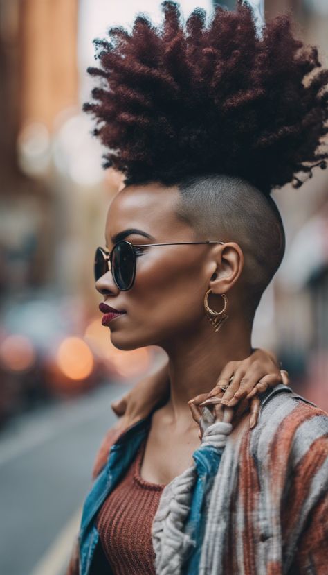 25 Mohawk Hairstyles For Women » Hairstylester Mohawk On Natural Hair Black Women, Undercut Updo, Chocolate Locs, Afro Mohawk, Mohawk Braid Styles, Short Hair Mohawk, Mohawk Braids, Mohawk Hairstyle, Mohawk Hairstyles For Women