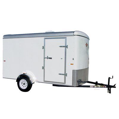 Carry-On Trailer 6-ft x 12-ft Enclosed Cargo Trailer with Ramp Door Polystyrene Insulation, External Wall Insulation, Enclosed Cargo Trailers, Trailer Ramps, Enclosed Trailer, Enclosed Trailers, Insulation Board, Plywood Flooring, Door Price