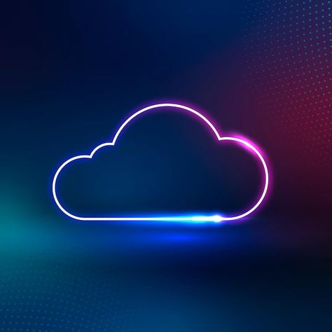 Neon Cloud, Cloud Logo, Cloud Icon, Digital Network, Pink Neon, Neon Pink, Graphic Resources, Vector Free, Neon Signs