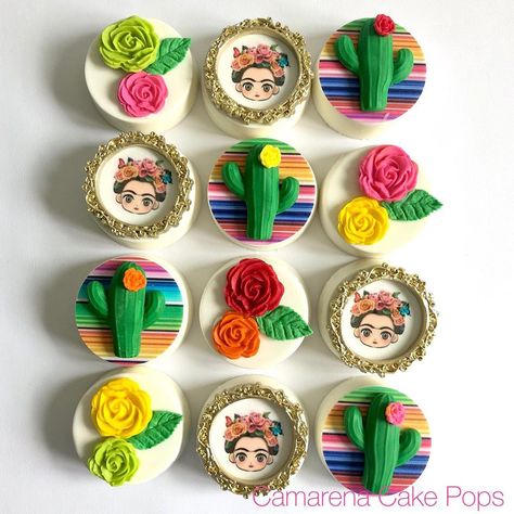 Mexican Theme Party Treats, Fiesta Themed Treats, Mexican Theme Desserts, Mexican Theme Treats, Mexican Themed Cakes, Cupcake Tools, Valentine Chocolate Covered Strawberries, Fancy Donuts, Brownie Treats