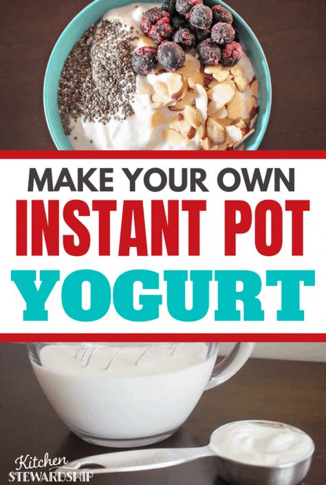 Make Yogurt In Instant Pot, Yogurt In The Instant Pot, Instant Pot Yogurt Recipe, Make Your Own Yogurt, Cinnamon Roll French, Instant Pot Yogurt, Cinnamon Roll French Toast, Making Yogurt, Yogurt Recipe