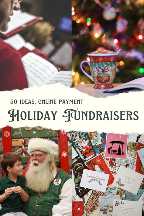 Christmas Fundraiser Ideas, Lottery Ticket Tree, Christmas Fundraiser, 10 Days Of Christmas, Bingo Night, Gift Wrapping Station, Santa Pictures, Ugly Sweater Party, Fundraising Ideas