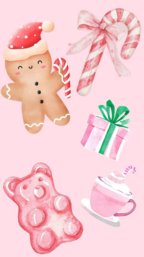 Preppy pink aesthetic Christmas Background Collage, Christmas Aesthetic Preppy, Pink Preppy Christmas, Preppy Pink Aesthetic, Preppy Background, Background Collage, Aesthetic Preppy, Pink Preppy, Preppy Christmas