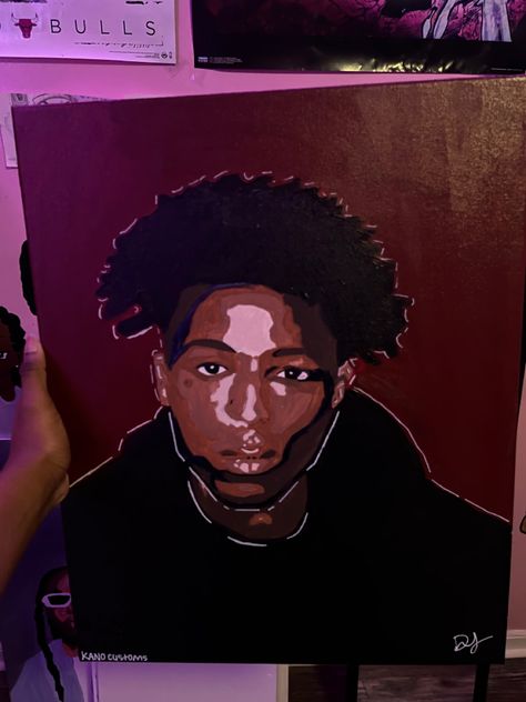 Nba Youngboy Painting, Youngboy Painting, Nba Youngboy, Nba, Drawings