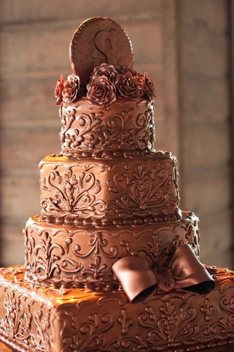 Red Wedding Cake, Wedding Cakes Ideas, Chocolate Wedding, Chocolate Wedding Cake, Gateaux Cake, Fall Wedding Cakes, Special Occasion Cakes, Dream Cake, Elegant Cakes