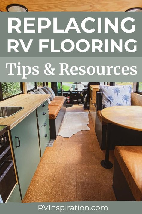 If you are new to RV updates and projects, diving into replacing RV flooring may be a little intimidating. However, being prepared and knowing what to expect is key when starting a new DIY RV project, and it can make a huge difference! Before you start ripping out carpets and prying up tiles, read over these tips and resources from RVers who have updated their RV flooring successfully. #rvflooring #rvrenovation #rvremodel Rv Vinyl Flooring, Wood Pallet Flooring, Rv Carpet, Rv Updates, Rv Flooring, Plywood Plank Flooring, Camper Flooring, Removing Carpet, Plywood Flooring