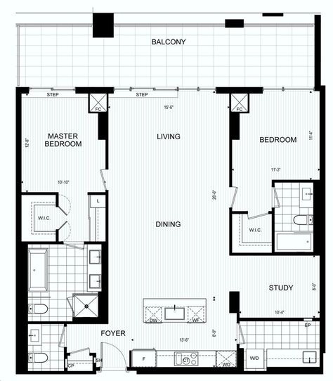 3 Bed 2 Bath Apartment Floor Plans, Condo Layout Floor Plans 2 Bedroom, Condo Unit Floor Plan, 2 Bedroom Condo Floor Plan, 2 Bedroom Condo Interior, 2 Bed Apartment Floor Plan, First Appartement, Architect Portfolio Design, Small Apartment Layout