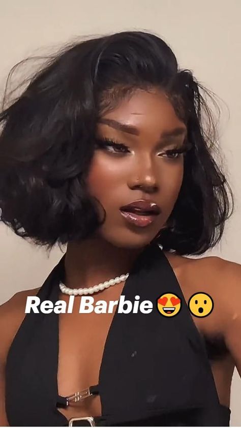 Big Forehead Hairstyles Black Women, Afro Wigs For Black Women, Real Barbie, Affordable Wigs, Curly Girl Hairstyles, Black Barbie, Baddie Hairstyles, Box Braids Hairstyles, Black Girls Hairstyles