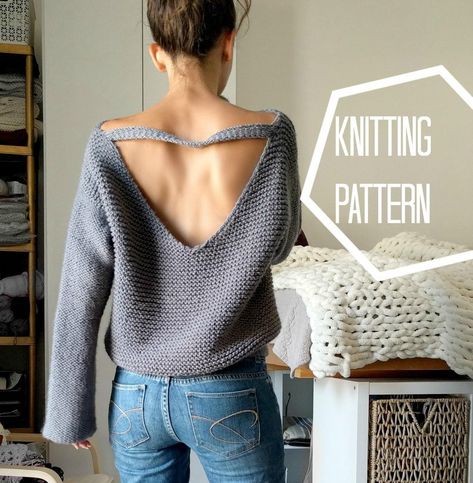 Slouchy Sweater Pattern, Knitting Abbreviations, Jumper Knitting Pattern, Pull Oversize, Slouchy Sweater, Sweater Crochet Pattern, Sweater Knitting Patterns, Garter Stitch, Pattern Sweater