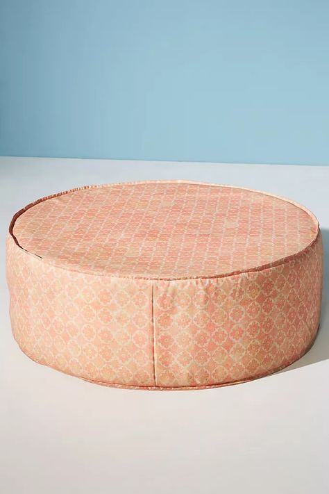 Moroccan Sherbert Clive Indoor/Outdoor Ottoman | Anthropologie Daybed Cushion, Orange Fits, Outdoor Daybed, Outdoor Stools, Outdoor Side Table, Outdoor Coffee Tables, Upholstered Ottoman, Breakfast In Bed, Unique Furniture