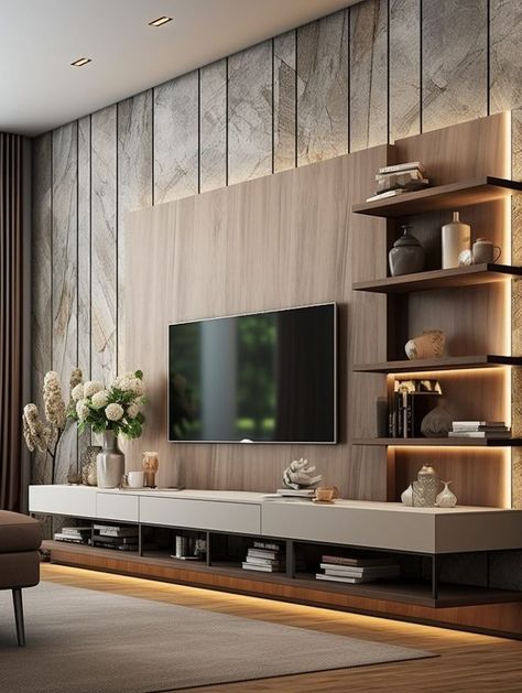 Tv Unit Living Room, Modern Lounge Rooms, Tv Room Decor, Salas Living Room, Bedroom Ideas For Small Rooms Cozy, Living Room Wall Designs, Tv Unit Decor, Living Room Wall Units, Latest Living Room Designs