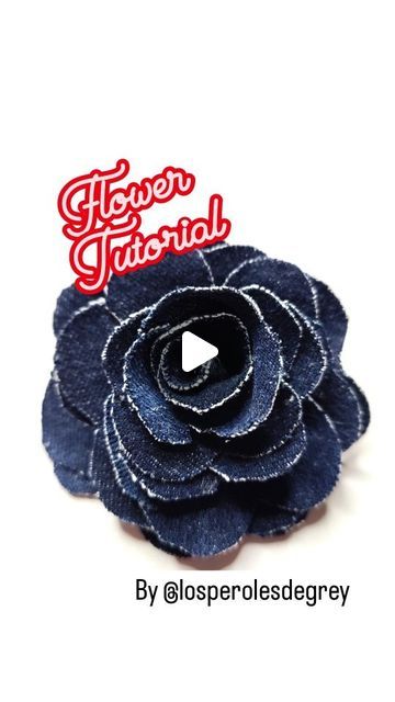 How To Make Denim Flowers, Denim Flowers Diy Tutorials, Denim Accessories Diy, Denim Flowers Diy How To Make, Flower Textile Design, Denim Brooch, 2024 Denim, Denim Bags From Jeans, Vivaldi Winter