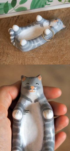 Diy Gift Holder, Clay Cat Holder, Clay Art Ring Holder, Cat Clay Ring Holder, Clay Cat Jewelry Holder, Cat Ring Holder Clay, Cute Diy Jewelry Holder, Cat Made Of Clay, Animal Ring Holder