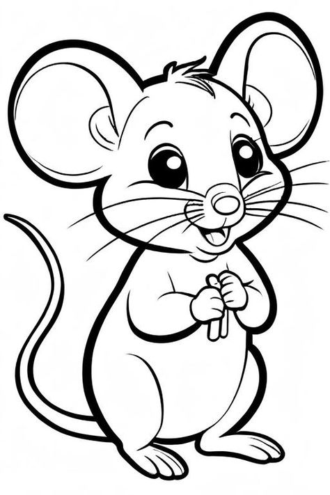 Christmas Mouse Coloring Pages, Cute Mouse Drawing, Animals Free Printable, Inkleur Prente, Kids Colouring Printables, Mouse Coloring Pages, Cute Coloring Pages For Kids, Bat Coloring Pages, Print Sketch