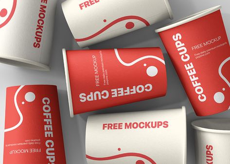 Paper Coffee Cups, Tea Labels, Coffee Shop Branding, Free Mockup Templates, Paper Coffee Cup, Coffee Cup Design, Psd Template Free, Free Coffee, Box Mockup