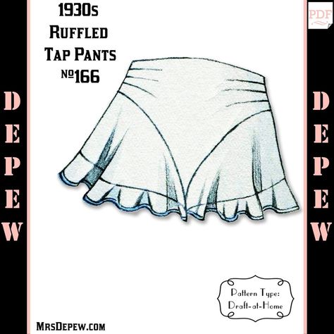 Tap Pants, Sewing Projects Clothes, Pattern Template, Sewing Lingerie, Diy Vetement, Suit Pattern, Pants Sewing Pattern, Shawl Knitting Patterns, Skirt Patterns Sewing