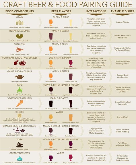 Use the Craft Beer and Food Pairing Chart to find the right style of beer for a given food, beer serving temperatures and glassware recommendations. Food Pairings Chart, Craft Beer Food Pairing, Beer Food Pairings, Craft Beer Recipes, Beer And Food, Beer Tasting Parties, Beer Dinner, Beer Guide, Types Of Beer