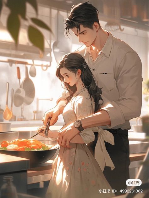 Kitchen Couple Aesthetic, Landscapes Digital Art, Digital Art Animals, Character Digital Art, Sketch Digital Art, Anime Digital Art, Digital Art Animation, Animal Digital Art, Digital Art Landscape